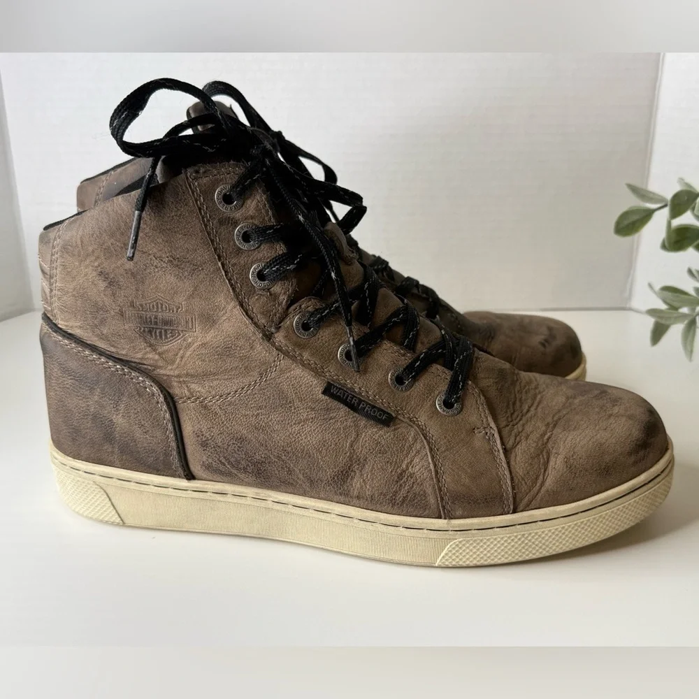 Harley-Davidson® Men's Midland Grey WP Motorcycle Boots D96166 High Top US 9M